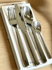 4-Piece High-Quality Stainless Steel Cutlery Set, Includes Steak Knife, Fork, Spoon And Coffee Spoon, Suitable For Daily Western Dining Use - White - View 11
