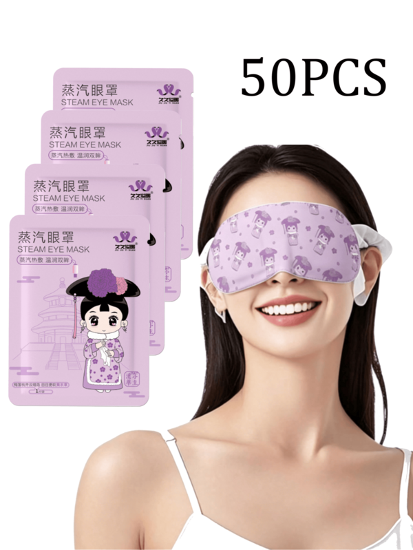 1/10/50pcs Steam Eye Masks, Constant Temperature Long-Lasting Heat Compress Disposable Eye Masks, Skin-Friendly Soothing Eye Care, Universal Light-Blocking Eye Masks, Suitable For Home, Travel, School And Other Occasions, Sleep Eye Masks