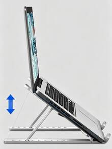 1pc Laptop Stand, Ergonomic Portable, Phone Plastic Holder, 10 Adjustable Angles, Suitable For 12-18 Inch Laptops, Perfect For Office, Study, Bedroom And Travel - Folding Computer Stand - View 3
