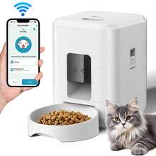 2.4G WiFi自动宠物喂食器，2升/67.64盎司智能宠物食品分配器，APP远程控制，USB充电，适用于定时喂食猫狗 - 2公升 - 查看 1