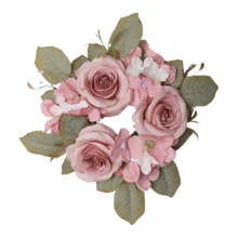1pc/2pcs Wedding Candle Holder Garland Artificial Rose Candle Ring Wedding Table Decor Silk Candle Home Centerpiece Party Decoration Gift Birthday Graduation - View 23