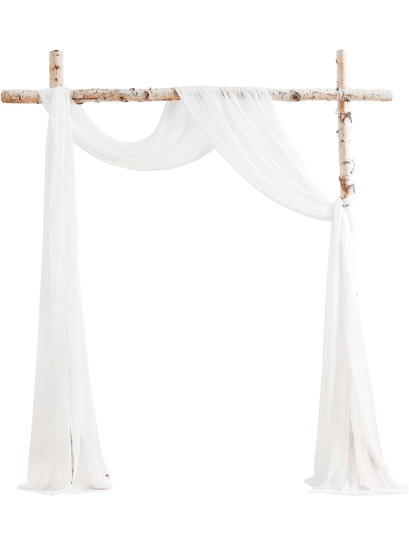 1/2pcs Arch-Shaped Drape Fabric Half Panel 4.4 Yards Sheer Backdrop Curtain, Suitable For Party, Ceiling, Wedding Arch, Reception, Christmas And Other Decorations - Multicolor - View 1