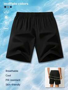 3pcs Men's Sports Casual Outdoor Fashion Shorts With Built-In Drawstring And Zipper Pockets - Multicolor - View 7