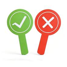 [2/4 piezas] Tarjetas de respuesta de doble cara - Señales de Correcto/Incorrecto, herramienta de respuesta de aula de material PVC, adecuada para maestros y estudiantes, ¡perfecta para debates, cuestionarios y aprendizaje interactivo! - A - Ver 8