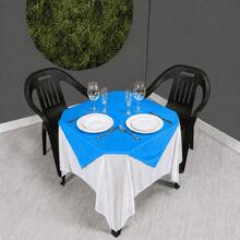 Set Of 20 White Tablecloths 1.5x1.5m + Colorful Table Runners - 綠松石 - 查看 2