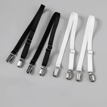 2/4/6Pcs Adjustable Buckle Shoulder Straps, 3 Colors Available: White, Black, Transparent, Suitable For Lingerie, Camisole And Clothing Anti-Slip Elastic Replacement Extension Straps, Tablecloth Fixing Elastic Bands, Duckbill Buckle Replacement Extension Straps - Multicolor - View 10