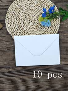 10pcs/20pcs/40pcs Minimalist B6 White Western Style Blank Envelopes With Adhesive, Suitable For Greeting Cards, Card Storage, Letters, Invitations And Other Occasions - Rectangle - View 11