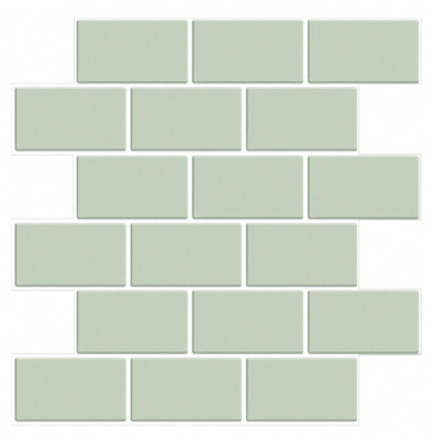 10/20pcs (Thickened Design) Mint Green Brick Pattern Self-Adhesive Tile Stickers, Removable Wall Stickers Suitable For Kitchen, Bathroom, Living Room Decoration, Spring Decoration, Lamar Decoration Sticker Gifts, Birthday And Graduation Gifts