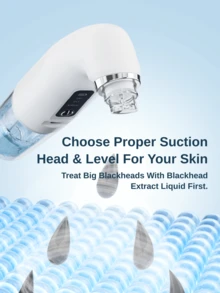 6-In-1 Multifunctional Hydro Bubble Blackhead Remover, Water Circulation Pore Vacuum Cleaner With Simultaneous Suction & Rinsing, Oil And Wastewater Separation, Deep Facial Cleansing, USB Rechargeable Beauty Device - White - View 12