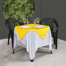 Set Of 20 White Tablecloths 1.5x1.5m + Colorful Table Runners - 黃色 - 查看 5
