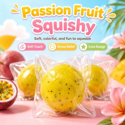 Realistic Passion Fruit Squeeze Toy, Granular Seed Soft Squeeze Toy, Portable Stress Relief Finger Toy #Passion Fruit Squeeze Toy #Fruit Squeeze Toy #Granular Squeeze Toy #Squeeze Toy #Stress Relief #Stress Relief Toy #Realistic Food Toy