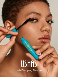 USHAS Black Mascara, Long-Lasting Waterproof Formula, 360° Spiral Brush, Creates Voluminous And Curled Lashes, Natural Dimensional Eye Makeup, Suitable For All Skin Types - #01 - 查看 2