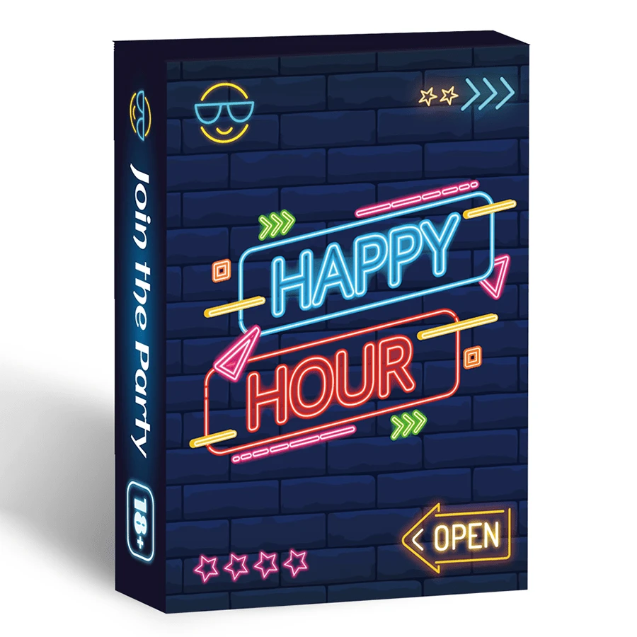 "Happy Hour" Is A Creative Interactive Card Game With 50 Cards, An Ideal Gift For Parties, Family Game Nights, Christmas Outdoor Activities, Bringing Laughter And Fun To Family Gatherings, And Also Making Friends' Gatherings Full Of Joy, A Perfect Choice For Valentine's Day Gifts. - HAPPY HOUR - View 1