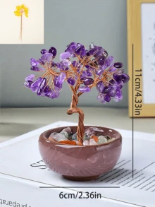 Dekorasi Pohon Kristal Bermakna Keberuntungan Ornamen Meja Hadiah Dekorasi Rumah Aksesori Meja Souvenir Pesta Dekorasi Kamar Tidur Dekorasi Kantor Dekorasi Ruangan Dekorasi Rumah Ornamen Kristal - A - View 10