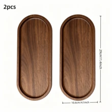 Light Luxury Solid Wood Tray - Oval Wooden Tray, Coffee Tray, Snack Tray, Dessert Tray, Easy To Clean, Appetizer Platter, Serving Plate, Dish, Platter, Party Supplies Suitable For Sushi, Desserts, Snacks, Fruits - Suitable For Holiday Gifts, Christmas, Halloween Party, Kitchen Storage Rustic Style Tableware, Kitchen Accessories, Picnic - View 15