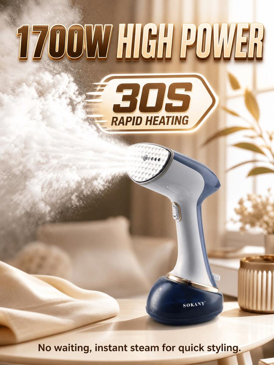 SOKANY11046 Rapid Heating Handheld Steam Iron - Multi-Function Steam Iron Brush, Portable Garment Steam Iron Suitable For Home And Travel - Blue - View 1