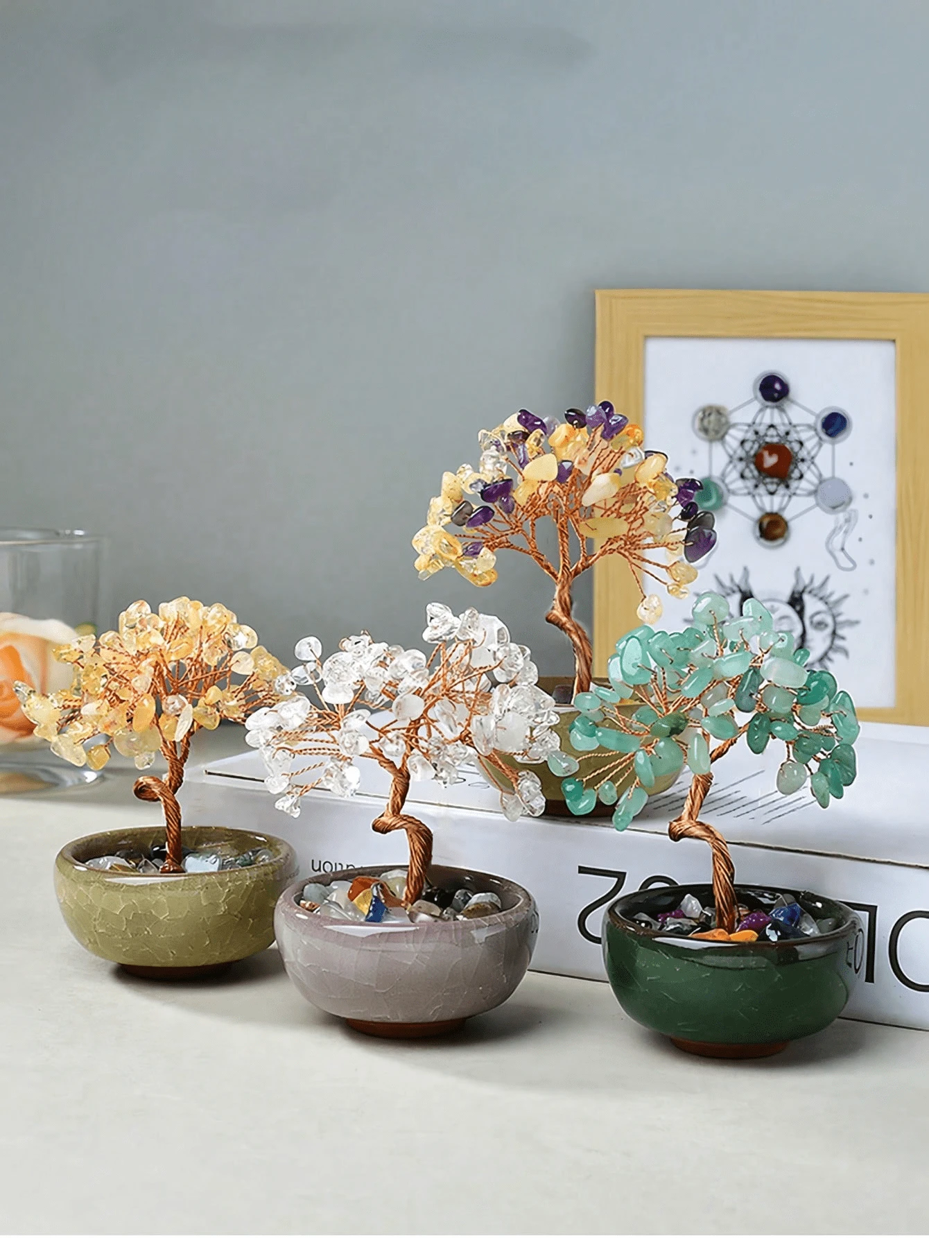 Dekorasi Pohon Kristal Bermakna Keberuntungan Ornamen Meja Hadiah Dekorasi Rumah Aksesori Meja Souvenir Pesta Dekorasi Kamar Tidur Dekorasi Kantor Dekorasi Ruangan Dekorasi Rumah Ornamen Kristal - A - View 1