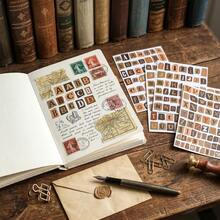 209/627/181/378pcs (Multiple Options) Vintage Letter Sticker Set, Ransom Letter/Scrapbook Stickers, Magazine Cutout Style Letters, English Alphabet Stickers, Suitable For Diary Decoration Crafts/Photo Albums - Set - View 8