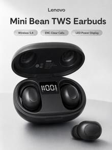 Lenovo Wireless Bluetooth 5.4 Earbuds, Mini Invisible Noise Cancelling Earphones With ENC Microphone, LED Display Charging Case And Deep Bass, Compatible With IPhone And Android Phones - View 14