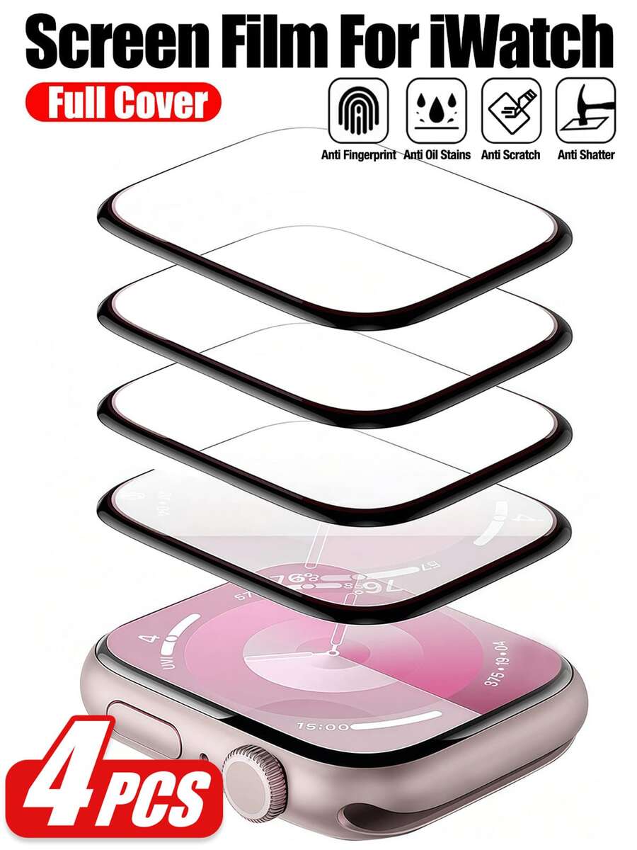 CASECOPS 3pcs Screen Protector Film, Compatible With Apple Watch 49mm Ultra 2/1, Anti-Scratch, Soft TPU High Definition Transparent Bubble-Free Film, Touch Sensitive, Full Coverage Protection, Ultra-Thin High Transparency High Definition Touch Soft Film, Compatible With Apple Watch Accessories, Compatible With 45mm/49mm/46mm/42mm/41mm/44mm/40mm/38mm/S10/S9/S8/S7/S6/S5/S4/S3/S2/S1/SE/Ultra 1/2