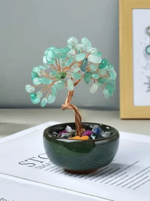 Dekorasi Pohon Kristal Bermakna Keberuntungan Ornamen Meja Hadiah Dekorasi Rumah Aksesori Meja Souvenir Pesta Dekorasi Kamar Tidur Dekorasi Kantor Dekorasi Ruangan Dekorasi Rumah Ornamen Kristal - A - View 5