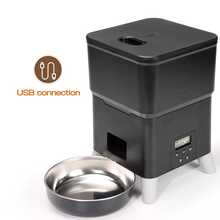 Dispenser Makanan Kering Kucing 2L/67.6oz, Pemberi Makan Otomatis untuk Anjing, Pemberian Makan Terjadwal, Mangkuk Stainless Steel Mudah Dibersihkan, Ditenagai Kabel USB, Kontrol Porsi yang Dapat Diprogram, Cocok untuk Kucing dan Anjing Kecil, Pemberian Makan Otomatis Harian - 2L - View 9