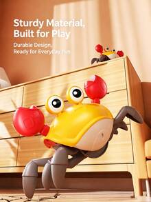 Induction Crawling Crab Baby Doll, Hard-To-Catch Crab For Happy Baby Interaction, Interactive Music Tummy Time Crab Doll, Moving And Dancing Crab Suitable For Toddlers, Educational Fun Doll For Boys And Girls - QC-3Y Sensor Crab - View 8