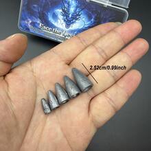 A Set 50pcs High-Carbon Steel Fishing Sinker Set – Texas/Carolina Rig Compatible, Freshwater & Saltwater Bass Weights, Professional Dense Sinkers For All Waters - Grey - View 4