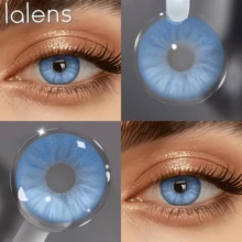 Lalens Meteor Blue 韓系 Y2K 彩色隱形眼鏡 DIA 14.2mm BC 8.6mm 1 對 年戴 大眼放大款 軟片 小瞳孔 適合淺色與深色眼睛 日常妝容 派對 女生 學生 禮物 - Meteor Blue - 查看 13
