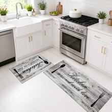 1pc Home Decor, Pattern Printed Floor Mat, Diatomaceous Earth Kitchen Rug, Kitchen Mat, Floor Mat, Easy To Clean, Printed Rectangular, Suitable For Living Room, Bedroom, Hallway, Bathroom, Laundry Room - Polyester Carpet, Suitable For Indoor And Outdoor Home Decor - Multicolor - View 2