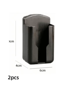 2/4 Pcs Magnetic Remote Control Holder, Wall Mounted, No-Drill Self-Adhesive Storage, For TV And Air Conditioner Remotes, Easy Installation, Black, Oval Design, Strong Adsorption, Home Storage Remote Control Holder - Multicolor - View 10