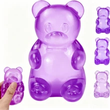 1pc Squishy Soft Candy & Gumball Pattern Stress Relief Toys, Cute Bear Squeeze Ball, Malt Filling Squeeze Toys, Sensory Toys For Adults & Kids, Stress Relief Ball, Birthday Party Gifts - Multicolor - View 7