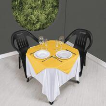 Set Of 20 White Tablecloths 1.5x1.5m + Colorful Table Runners - 黃色 - 查看 2
