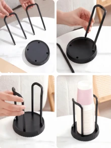 Multifunctional Cup Holders Space Saving Durable Storage Rack Solution For Kitchen And Bathroom Round Disposable Cup Holder Design Suitable For Home Or Coffee Bar Additions Home Renewal For Men And Women Summer Gift Back To School Gift - Multicolor - View 11