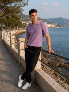 Men's Sweater For Daily Wear - Mauve Purple - View 2