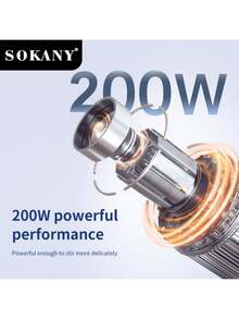 SOKANY1724 家用電動手持攪拌器，多功能打蛋器與果汁機，廚房使用 - 黑色 - 查看 8