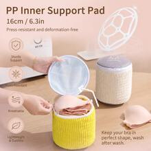 Embroidered Thickened Sandwich Protective Laundry Bag, Chenille Mesh Wash Bag For Bras Underwear Intimates, Delicate Garments Home Organization Storage Solutions - View 6