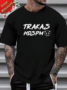 Camiseta Casual para Hombre Payeah TRAKAS HDSPM, Camiseta Cómoda de Algodón Grueso - Negro - Ver 1