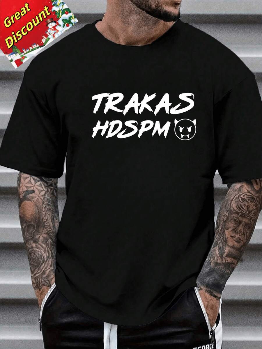 Camiseta Casual para Hombre Payeah TRAKAS HDSPM, Camiseta Cómoda de Algodón Grueso - Negro - Ver 1