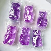 1 pieza Pelota de estrés transparente con burbujas cuadradas, juguete antiestrés de material TPR suave, alivio de la ansiedad, dispositivo sensorial portátil para ejercicio de manos, adecuado para relajación diaria en la oficina - Multicolor - Ver 4