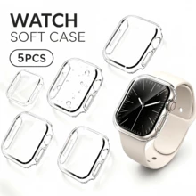 Full Coverage Integrated Protective Case, Includes Tempered Glass Screen Protector, Transparent PC Anti-Collision Frame, Shockproof And Scratch-Resistant, Easy Installation, Compatible With Iwatch Series 11/10/9/8/7/6/5/4/SE (40/41/42/44/45/46mm) - Clear - View 14