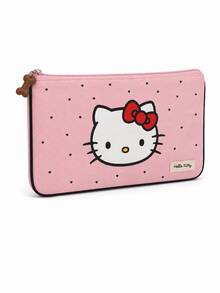 MINISO Sanrio Hello Kitty 粉色化妝包，可愛波點拉鍊化妝收納袋，適合旅行盥洗用品、保養品及日常必需品收納 - 彩色 - 查看 7