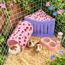 Hamster And Guinea Pig Tunnel, Small Pet Tunnel And Pipe, Soft Wool Small Animal Tunnel Tube And Mat As Well As Corner Hideout Cage Accessories, Suitable For Guinea Pigs, Rabbits, Ferrets, Chinchillas, Hedgehogs, Etc. - View 30