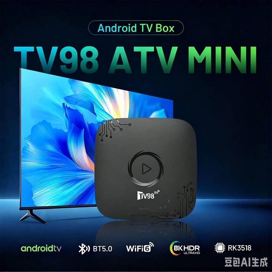 Android 14 Smart TV Box,Real Androidtv Smart TV Set Top Box, With 4K RK3518 Quad Core, Dual WiFi 6 Bluetooth 5 Voice Remote, 2GB Memory And 16GB Flash, Streaming Device, Modern Accessory, Highperformance Device