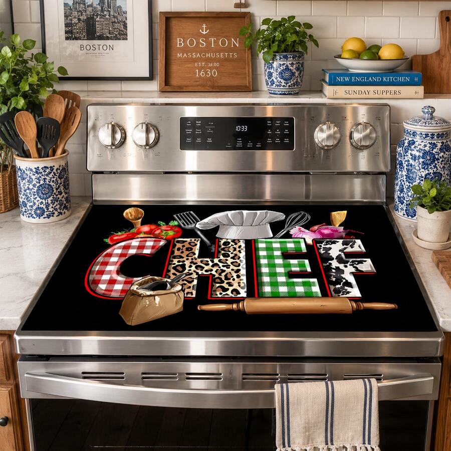 1pc Home Decor Chef Pattern Printed Dish Drying Mat, Coffee Machine Absorbent Mat, Sink Drainage Mat, Cup Absorbent Mat, Kitchen Supplies, Bathroom Supplies, Kitchen Countertop Decor - Multicolor - View 1