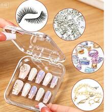 24pcs Transparent Nail Art Storage Box, Plastic False Nail Display With Safety Lock Lid, Stackable Nail Organizer Press-On Nails, Acrylic Nail Tips, Nail Decorations And Salon Accessories, Great Women, Holidays - Clear - View 4