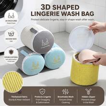 Embroidered Thickened Sandwich Protective Laundry Bag, Chenille Mesh Wash Bag For Bras Underwear Intimates, Delicate Garments Home Organization Storage Solutions - View 3