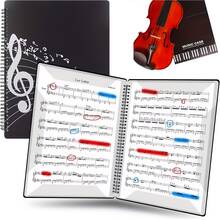Professioneller A4 schwarzer Spiral Notenhefter, 20 Blatt 40 Seiten doppelseitiges Notizbuch, verstellbar für Klavier, Gitarre, Geige Notenlagerung, Schulbedarf, Schulanfangbedarf, Schulstationerei - A - Übersicht 10