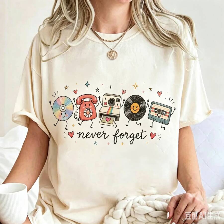 Women's Vintage T-Shirt - Beige Retro Princess T-Shirt, Soft And Breathable T-Shirt For Birthday Parties, Holidays, Casual Wear - Official Princess Clothing - 白色2 - 查看 1
