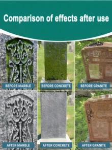 Gravestone Repair & Cleaning Spray, Fast Acting, Easily Removes Decades Of Moss, Lichen And Weathering Marks Within Minutes, Restores Elegance Of Gravestones And Monuments, Deeply Nourishes Stone, Compact & Portable Design, Upgraded Formula, Randomly Shipped New Or Old Packaging - Mix - View 9